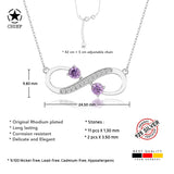 Unendlichkeitskette Für Damen 925er Silber mit Anhänger - Violett