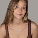 Unendlichkeitskette Für Damen 925er Silber mit Anhänger - Rose