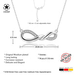 Unendlichkeitskette Für Damen 925er Silber mit Anhänger