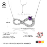 Unendlichkeitskette Für Damen 925er Silber mit Anhänger