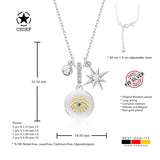 Fantasie-Kette mit Nordstern Für Damen 925er Silber mit Anhänger