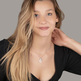 Fantasie-Kette mit Nordstern Für Damen 925er Silber mit Anhänger