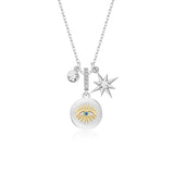 Fantasie-Kette mit Nordstern Für Damen 925er Silber mit Anhänger