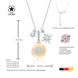 Fantasie-Kette mit Nordstern Für Damen 925er Silber mit Anhänger
