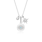 Fantasie-Kette mit Nordstern Für Damen 925er Silber mit Anhänger