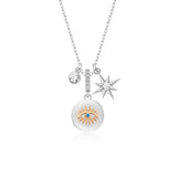 Fantasie-Kette mit Nordstern Für Damen 925er Silber mit Anhänger