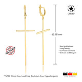 Kreuz Ohrringe Für Damen 925er Silber