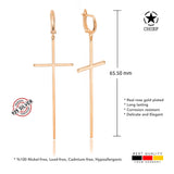 Kreuz Ohrringe Für Damen 925er Silber
