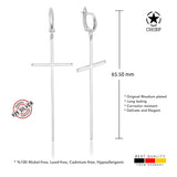 Kreuz Ohrringe Für Damen 925er Silber