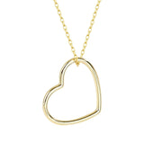 Herz Kette Für Damen 925er Silber mit Anhänger - Gold