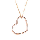 Herz Kette Für Damen 925er Silber mit Anhänger - Rosegold