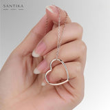 Herz Kette Für Damen 925er Silber mit Anhänger - Rosegold