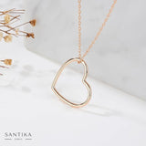 Herz Kette Für Damen 925er Silber mit Anhänger - Rosegold
