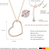 Herz Kette Für Damen 925er Silber mit Anhänger - Rosegold