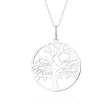 Baum des Lebens Namenshalskette Für Damen 925er Silber mit Anhänger